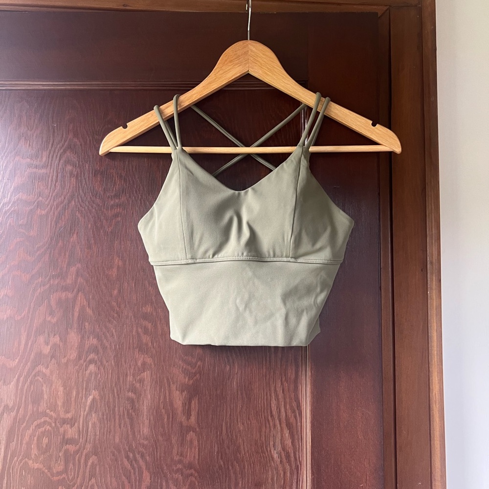 Pineapple Clothing. Olive colored sports bra. Like new.